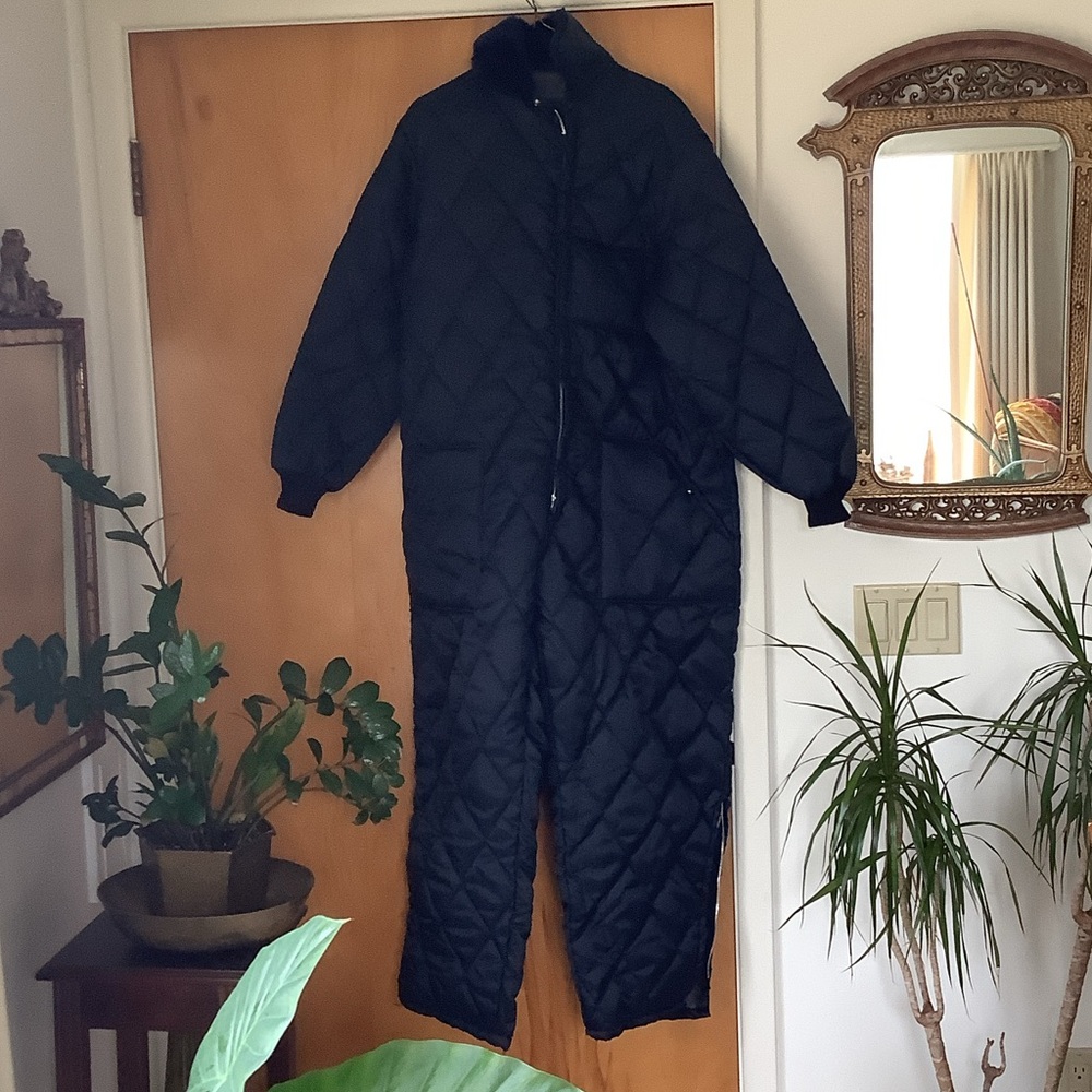 Vintage Black Quilted Jumpsuit